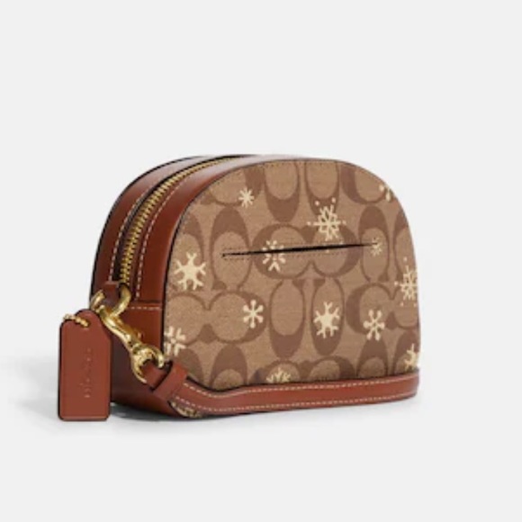 Coach Mini Serena Crossbody In Signature Canvas With Snowflake Print CE699 - Picture 6 of 11
